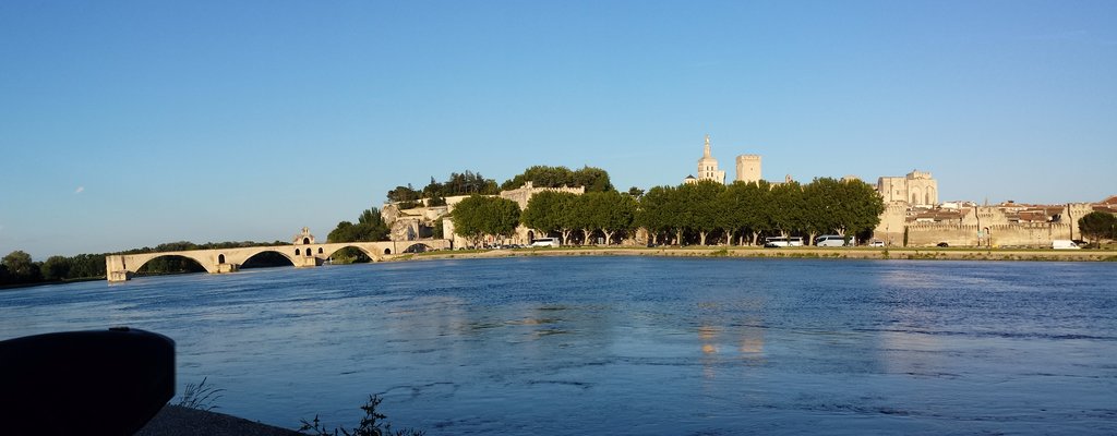 Мостът на Авиньон и част от двореца на папите