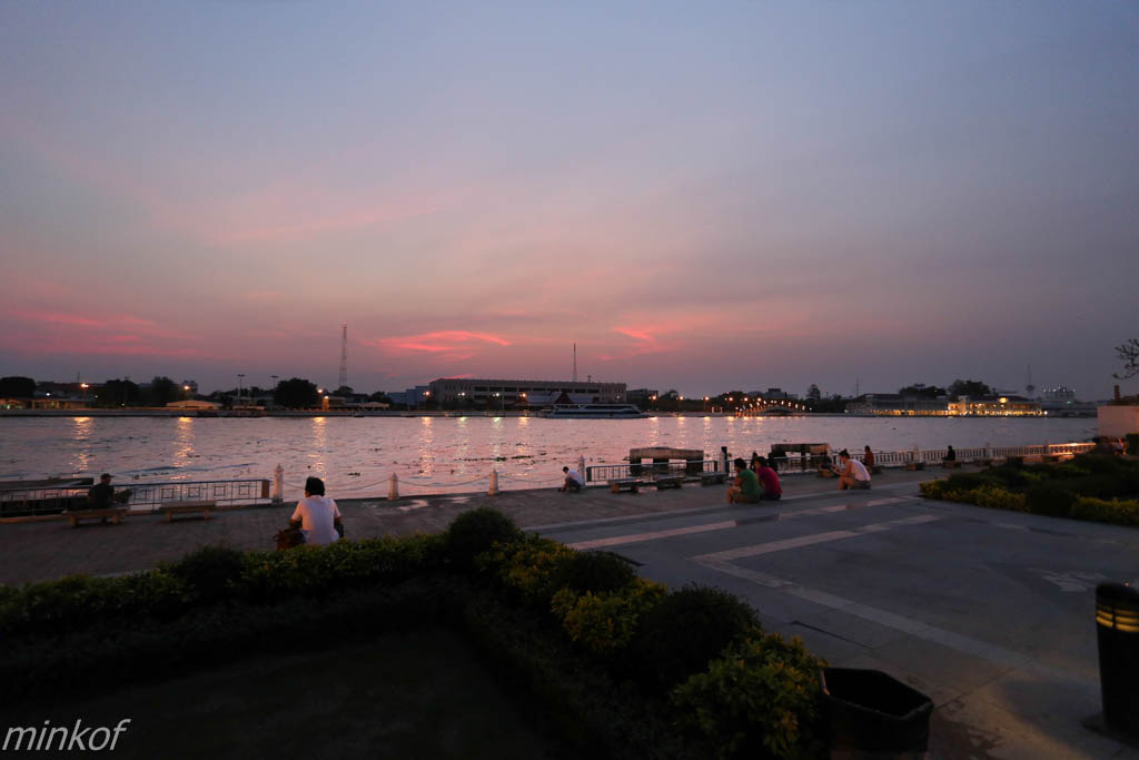 Bangkok - Chao Phraya river - sunset