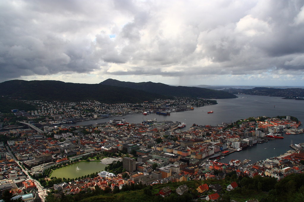 View from Fløien Mountain