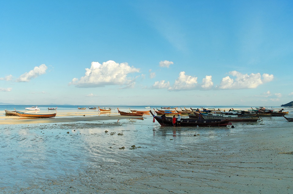 Low Tide at Laemthong Beach, Phi Phi Islands, Thailand
