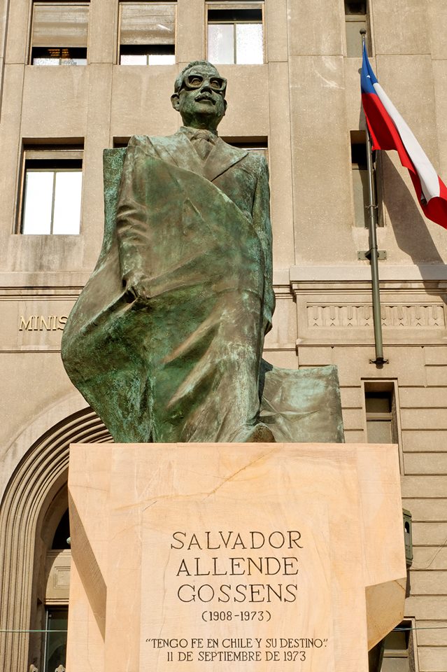 The statue of President Salvador Allende
