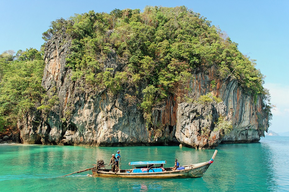Island hopping boat tour. Krabi Province, Thailand
