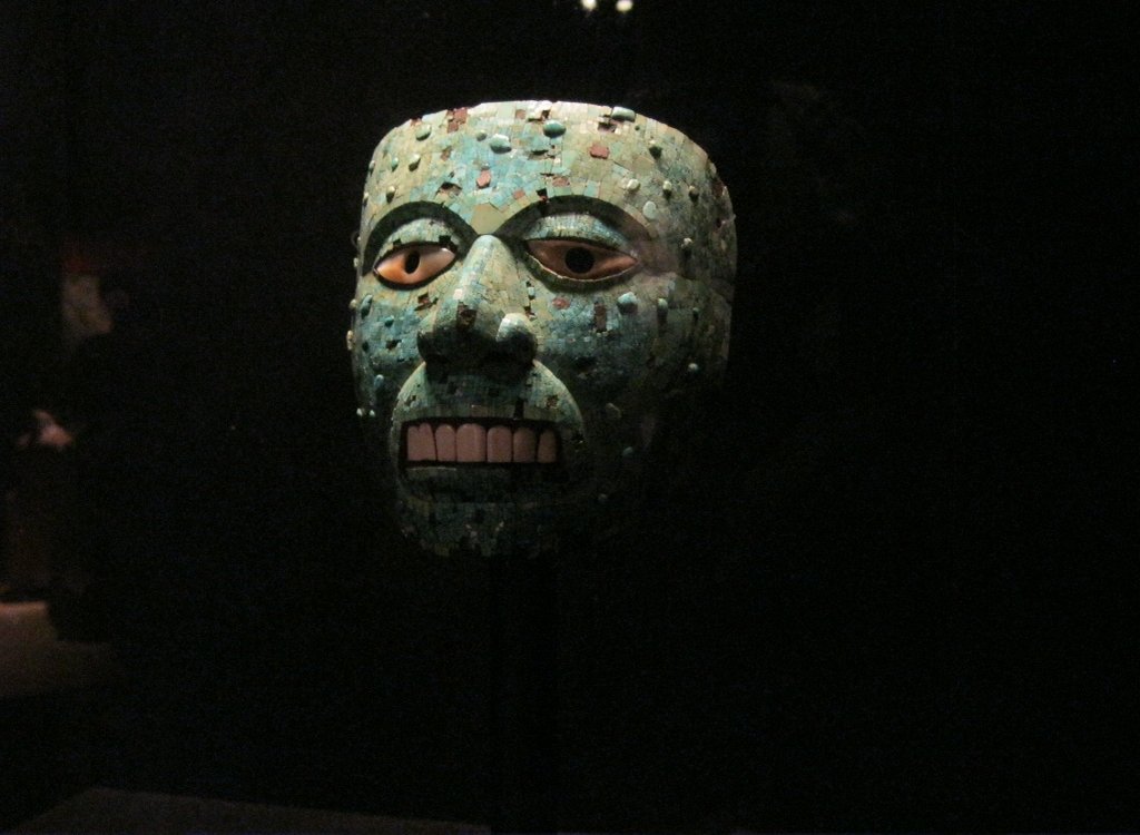 Aztec turquoise mosaic mask