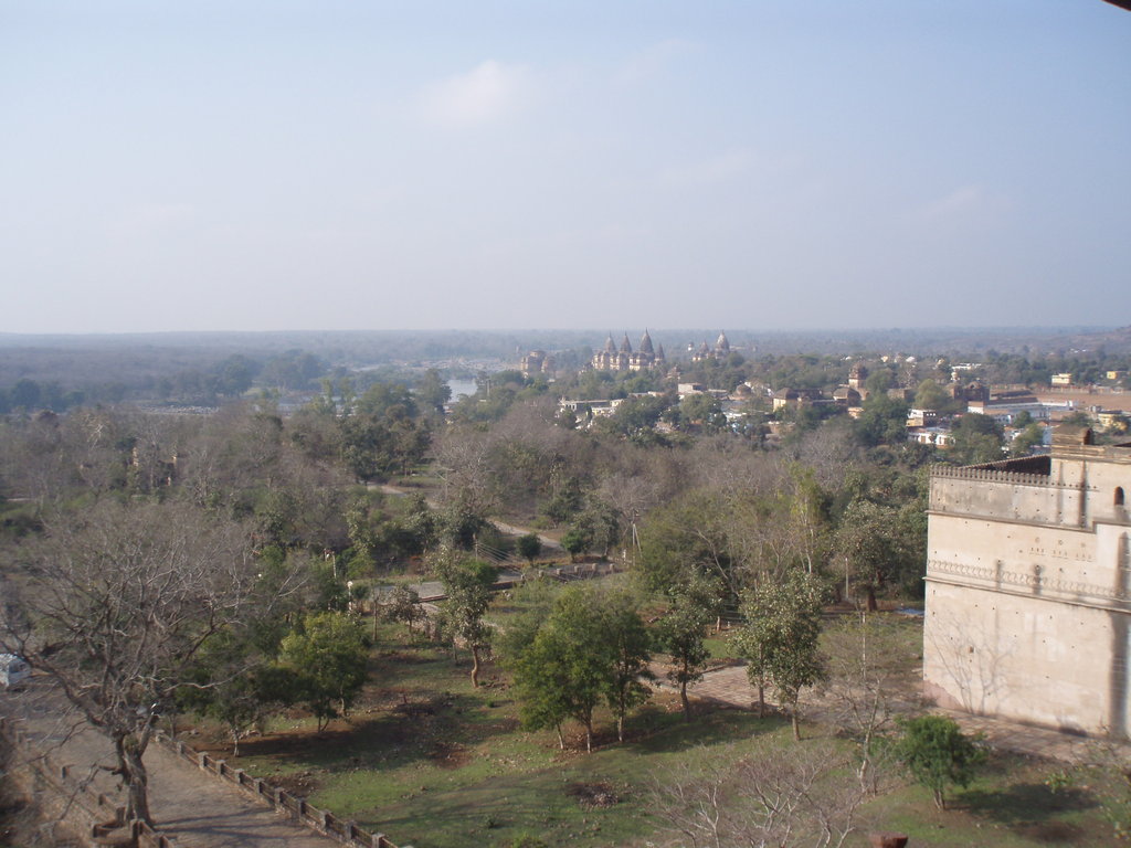 Изглед от Orchha Fort
