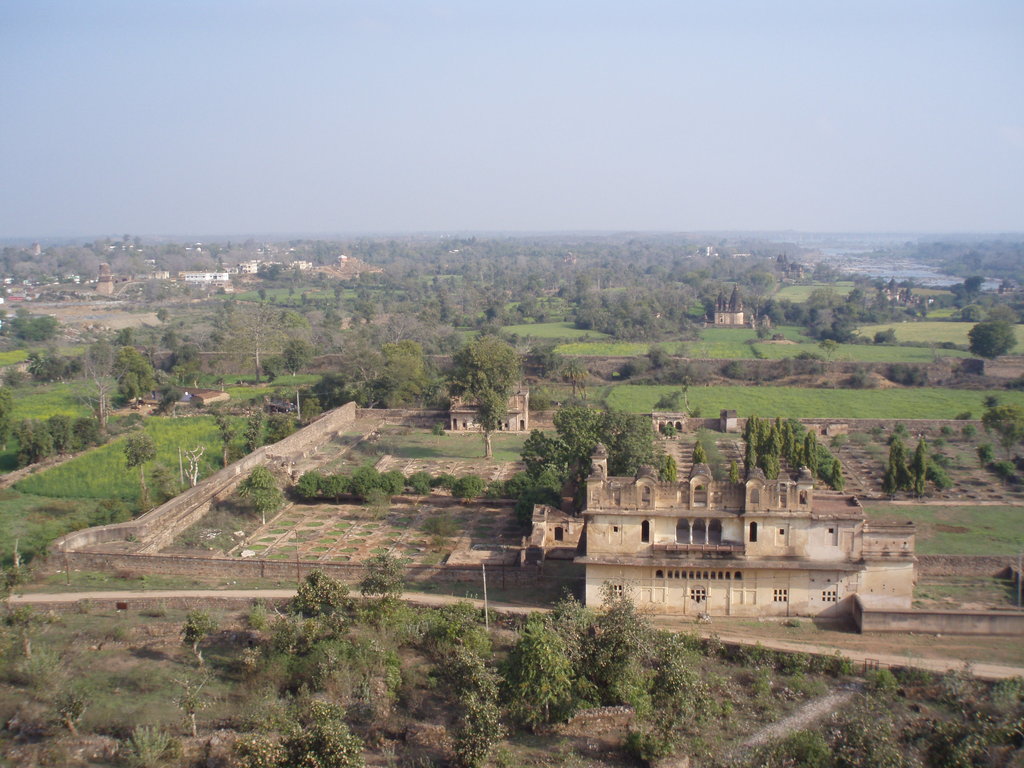 Изглед от Orchha Fort