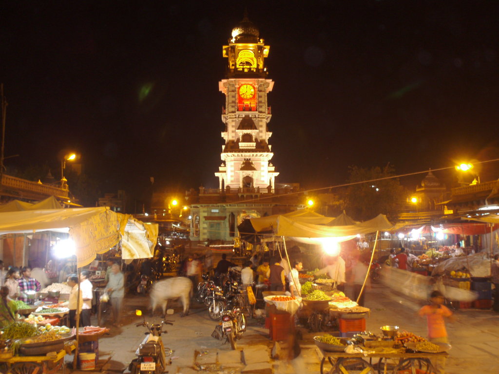 Jodhpur - пазара с часовниковата кула