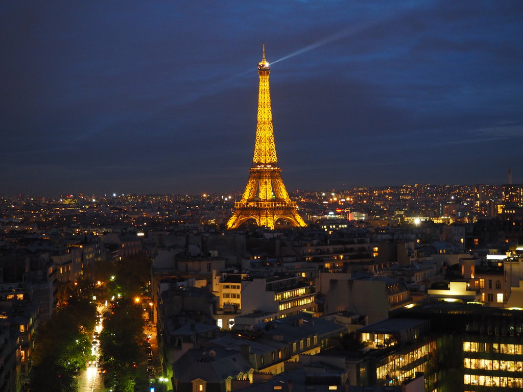Tour Eiffel, изглед от Arc de Triomphe