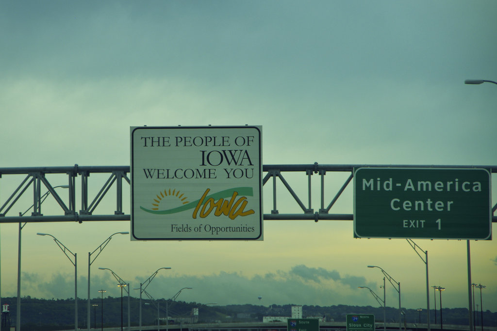 Entering Iowa