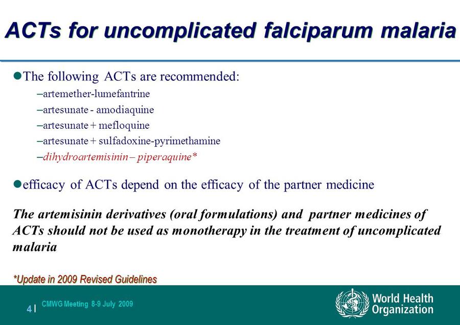 ACTs+for+uncomplicated+falciparum+malari