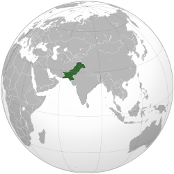 Местоположение на Пакистан