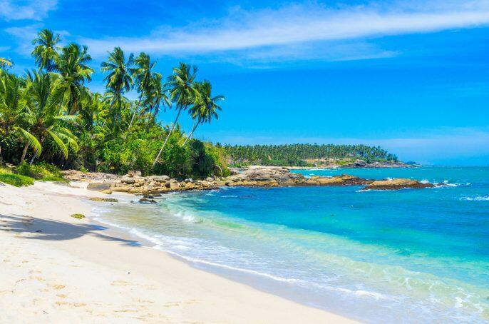 Tropical beach in Sri Lanka