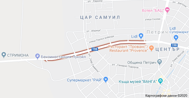 Карта на ул. „Рокфелер“, 2850 Петрич