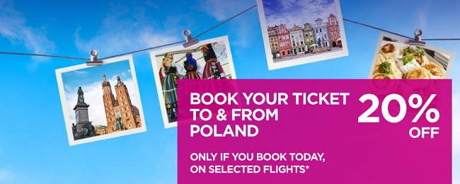 Wizz Air SALE: 20% off for flights from and to Poland! Cheap flights from just €9 one-way or €19 return!