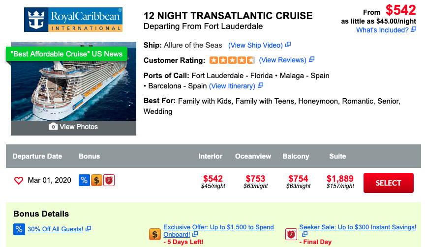 Transatlantic Cruise to Barcelona from $542—Flight Back from $116 - 4