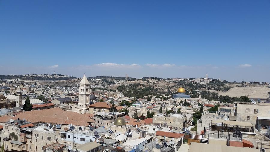 Йерусалим- гледка от Сион към Мория и Елеонския хълм