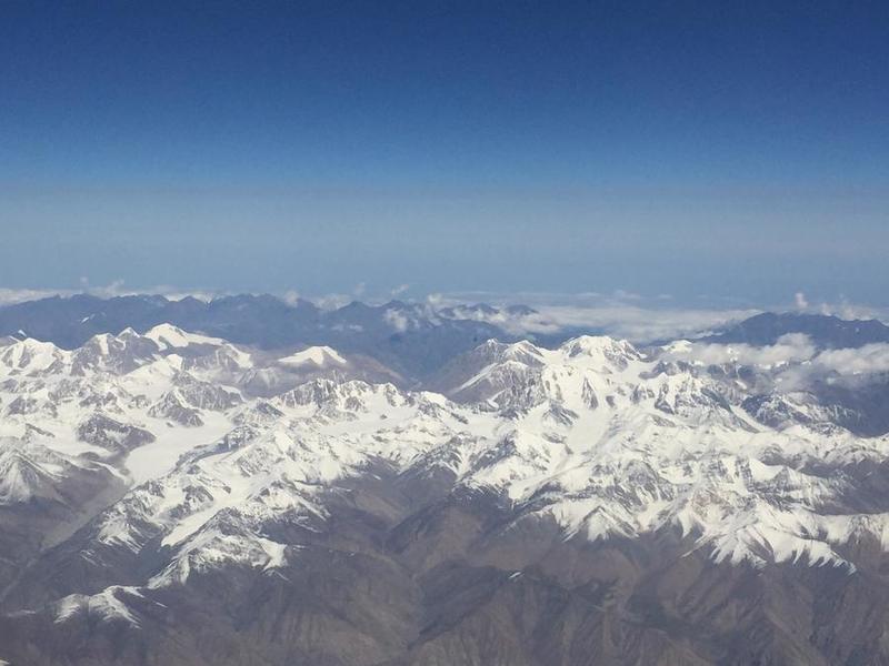 Планините Тяншан, от самолета за Урумчи